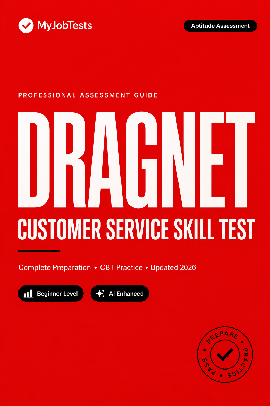 Dragnet Customer Service Skill Assessment Practice Pack Dragnet assessment preparation cover