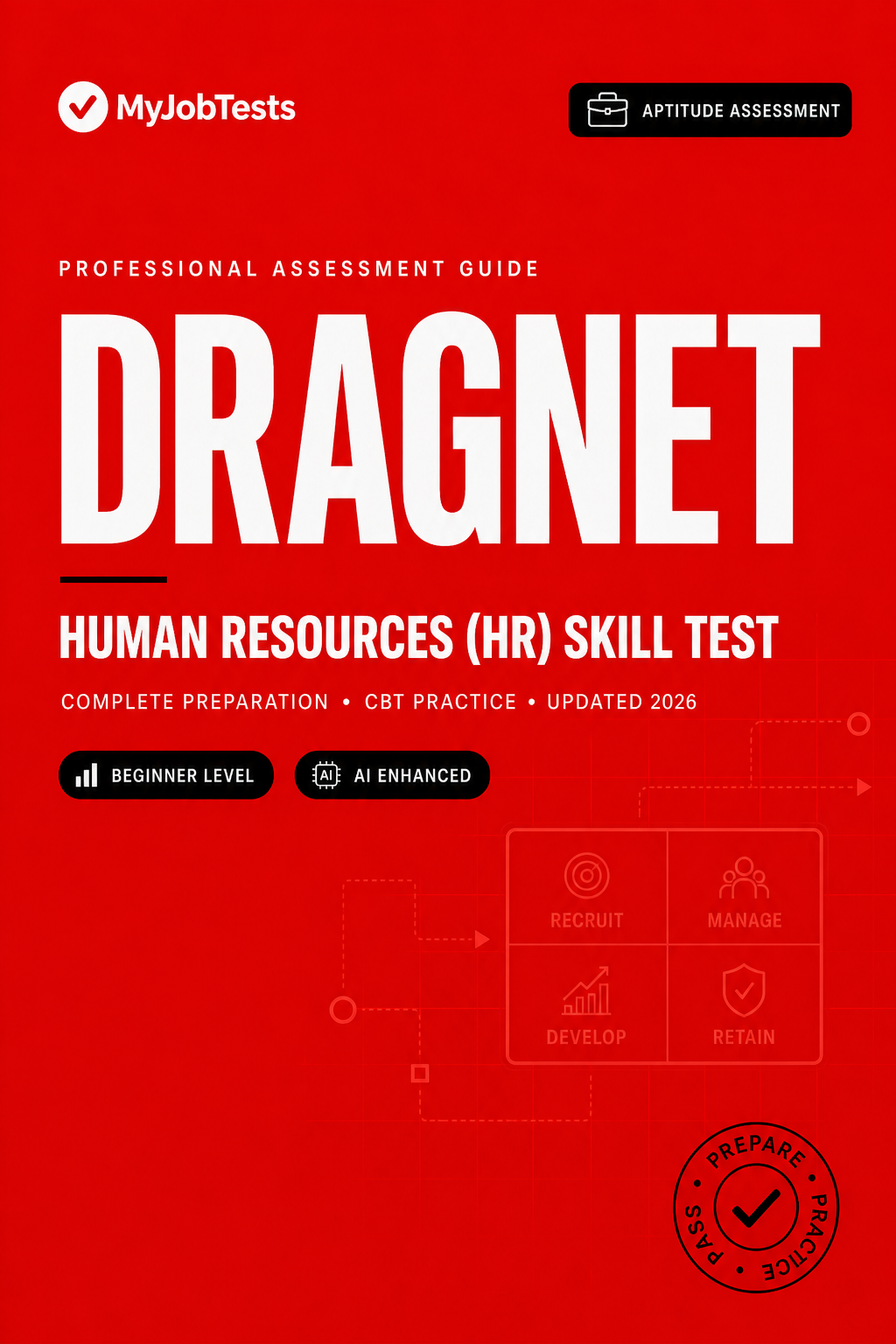 Dragnet Human Resources (HR) Skill Assessment Practice Pack Dragnet assessment preparation cover