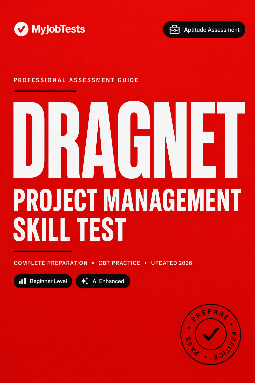 Dragnet Project Management Skill Assessment Practice Pack Dragnet assessment preparation cover