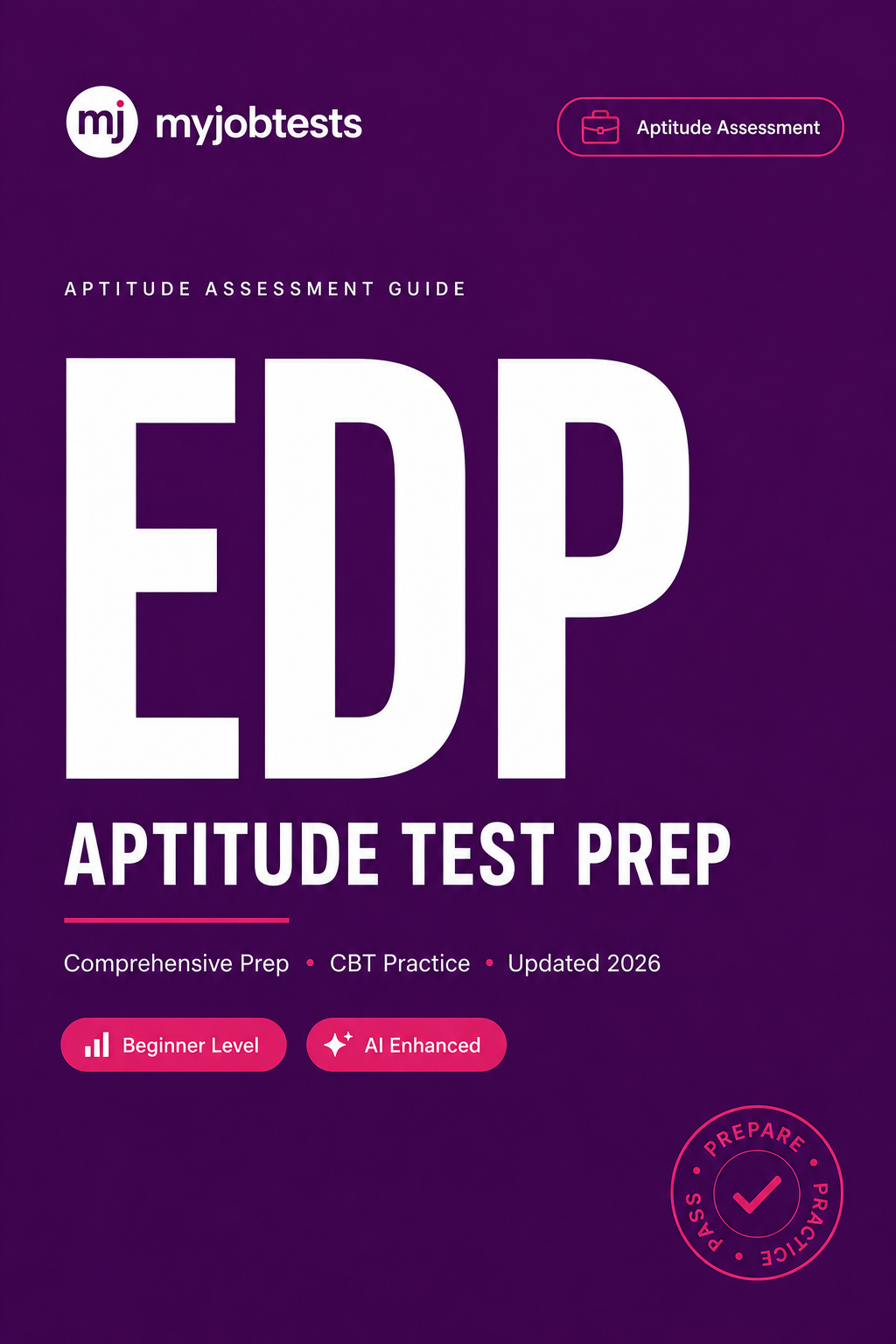 EDP Aptitude Test Prep Pack EDP assessment preparation cover