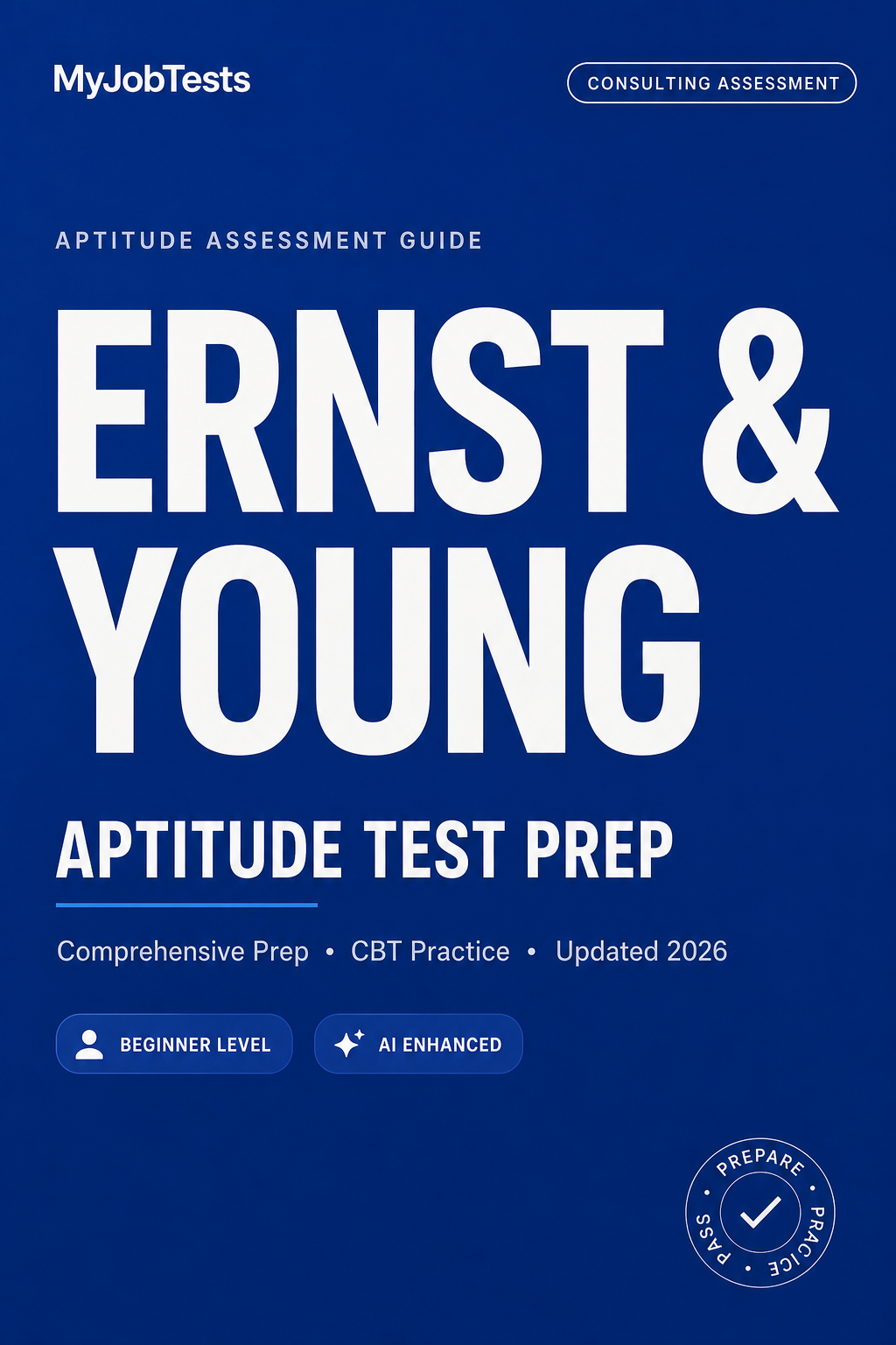 Ernst and Young Aptitude Test Prep Pack EY assessment preparation cover