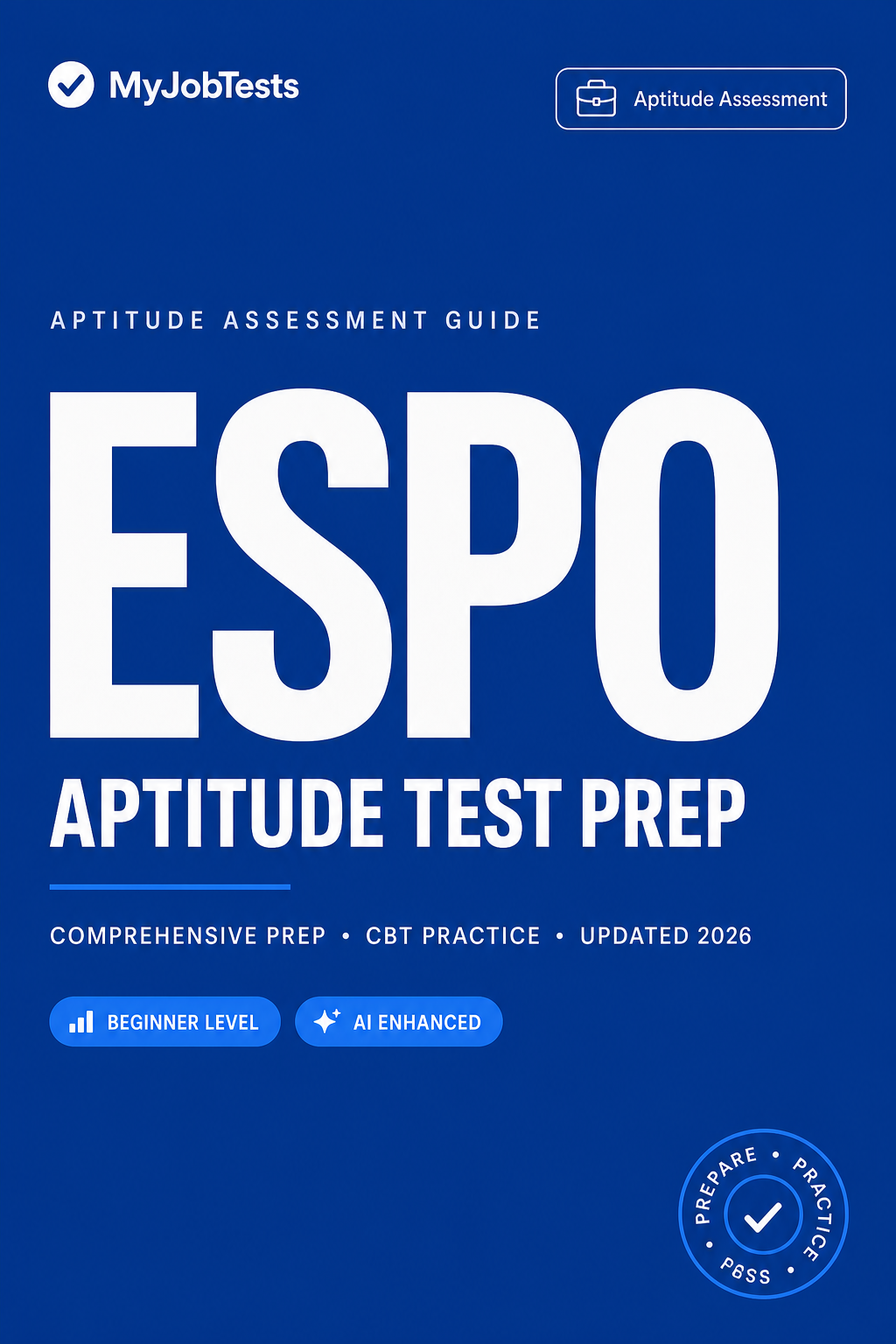 ESPO Graduate Aptitude Test Prep Pack ESPO assessment preparation cover