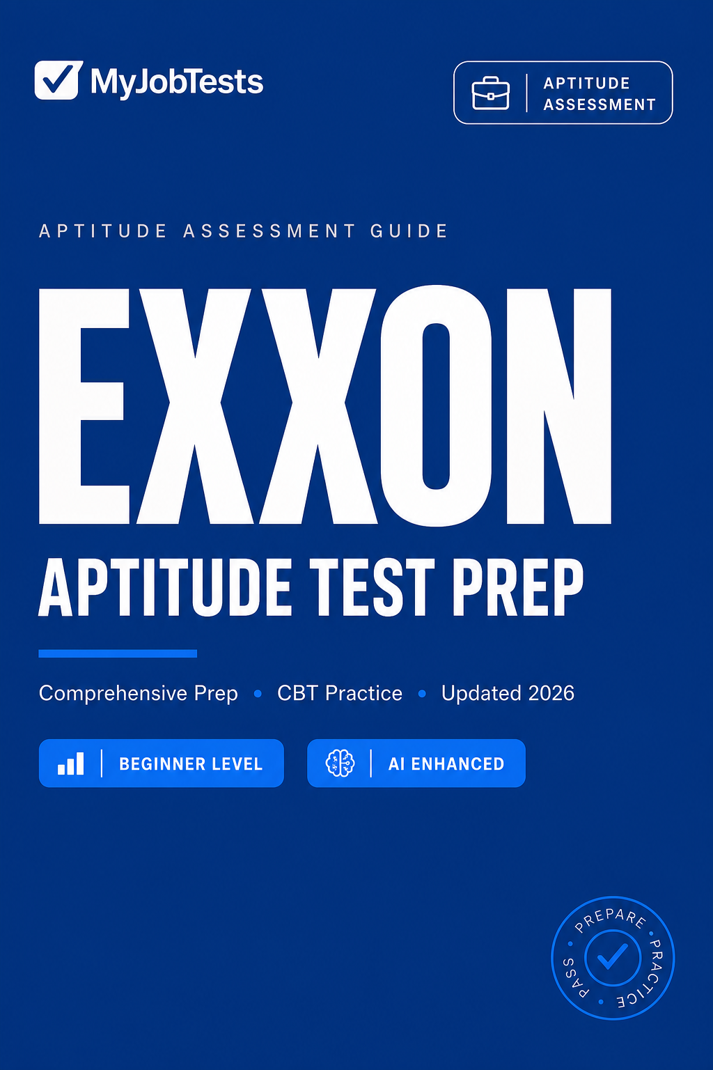 Exxon Mobil Aptitude Test Prep Pack ExxonMobil assessment preparation cover