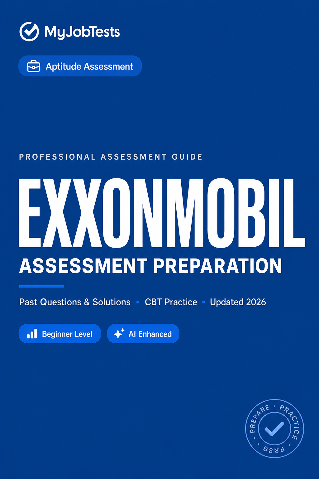 EXXONMOBIL Aptitude Test Prep Questions & Answers - Operation And Maintainance ExxonMobil assessment preparation cover