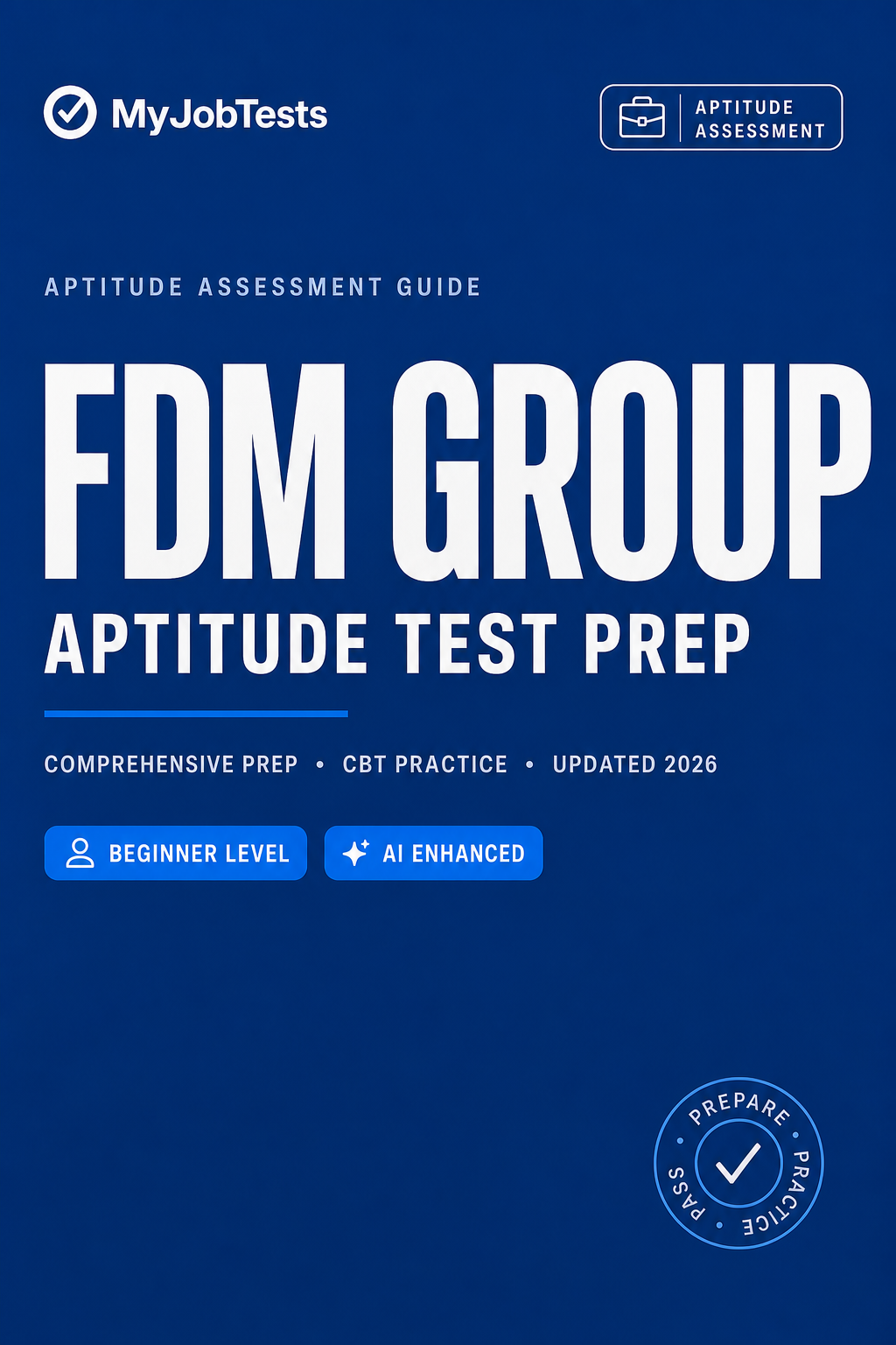 FDM Graduate Aptitude Test Prep Pack FDM Group assessment preparation cover