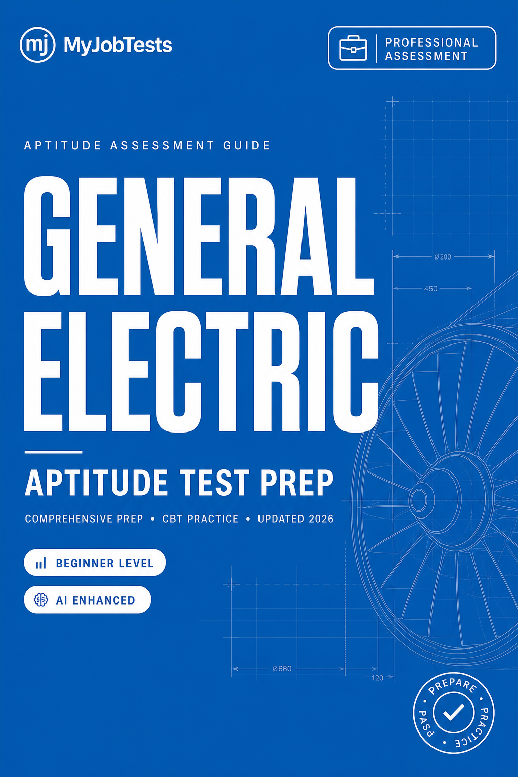 General Electric Aptitude Test Prep Questions & Answers General Electric assessment preparation cover