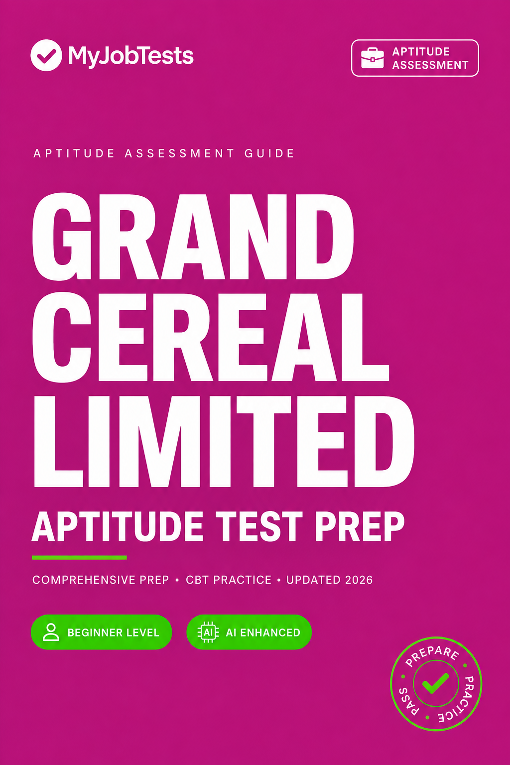 Grand Cereal Limited Aptitude Test Prep Pack Grand Cereal Limited assessment preparation cover