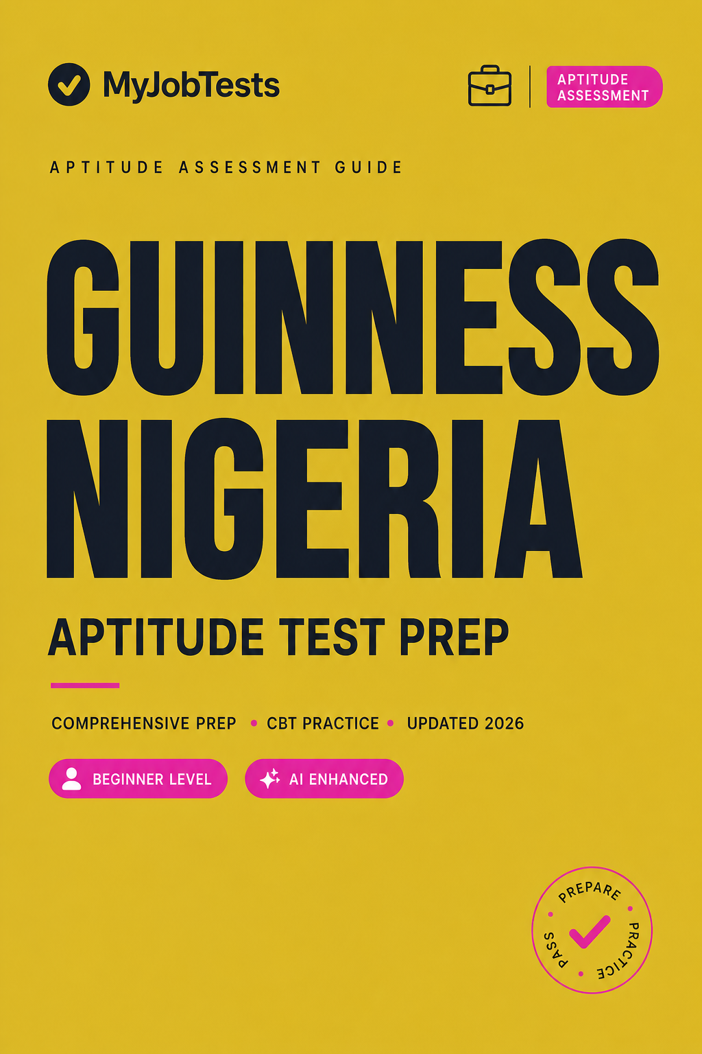 Guinness Nigeria Aptitude Test Prep Pack Guinness Nigeria assessment preparation cover