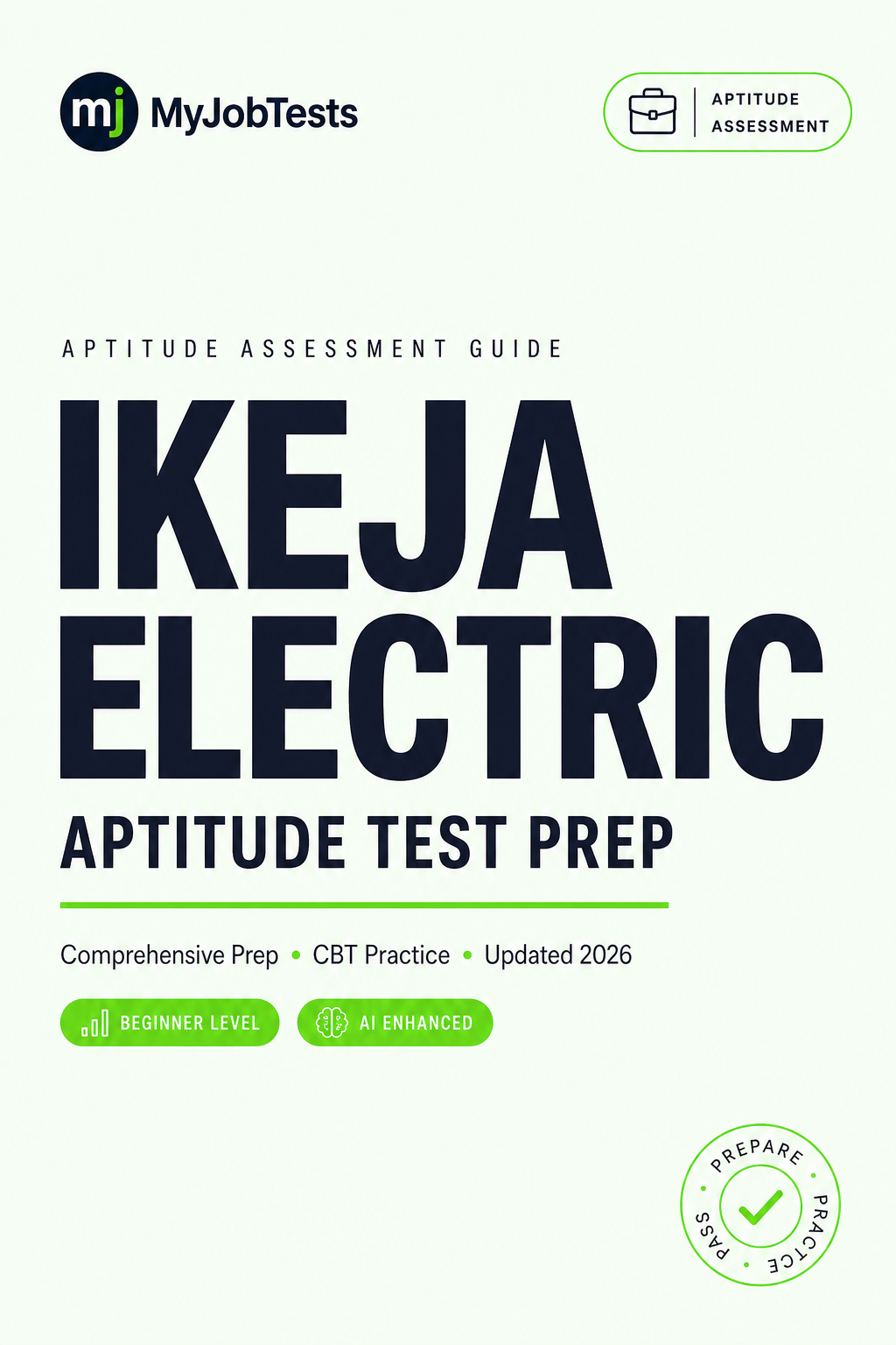 Ikeja Electric Aptitude Test Prep Pack Ikeja Electric assessment preparation cover