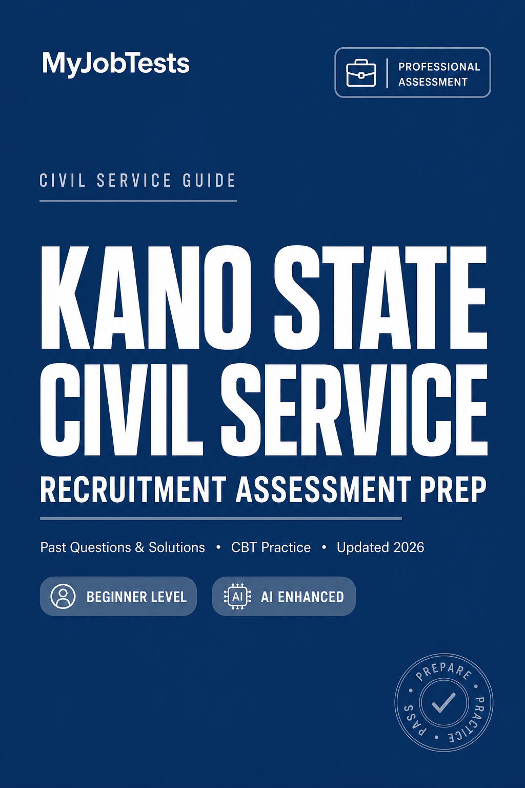 Kano State Civil Service Recruitment Exam Prep Pack Kano State assessment preparation cover