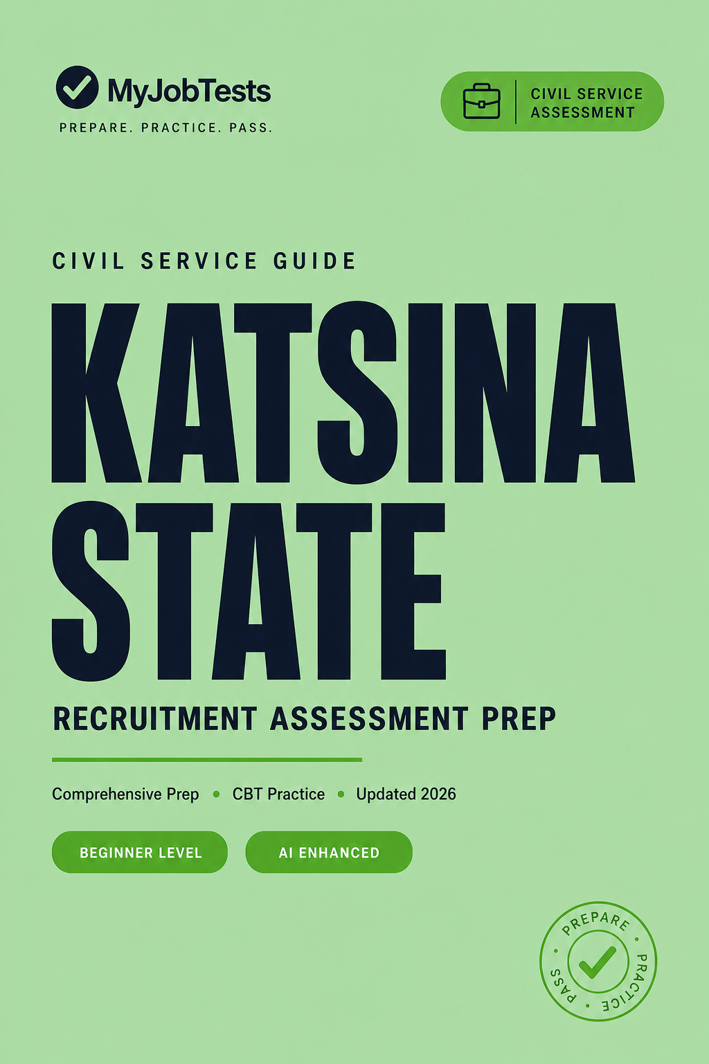 Katsina State Civil Service Recruitment Exam Prep Pack Katsina State assessment preparation cover