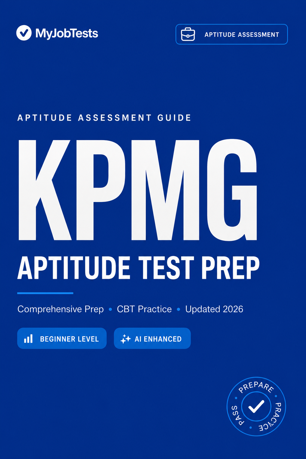 KPMG Graduate Aptitude Test Prep Pack KPMG assessment preparation cover
