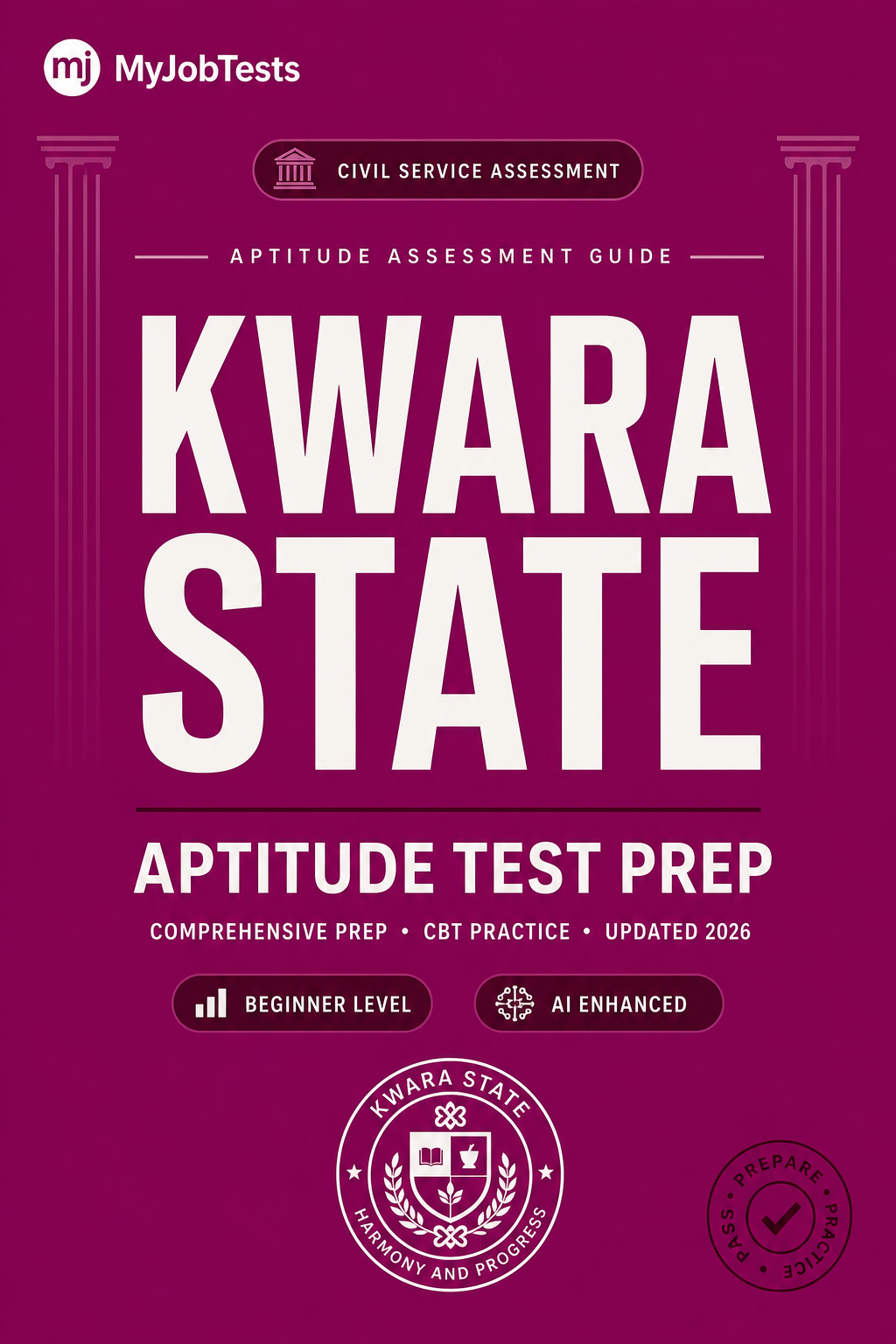 Kwara State Civil Service Aptitude Test Prep Questions & Answers Kwara State assessment preparation cover
