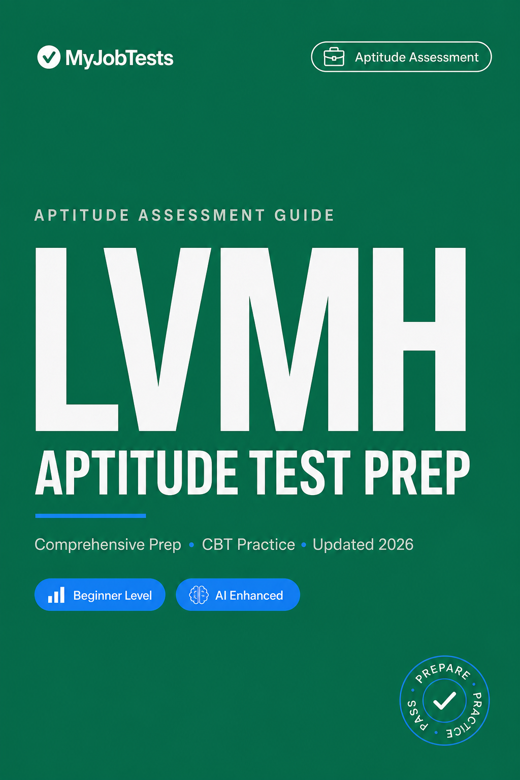 LVMH Graduate Aptitude Test Prep Pack LVMH assessment preparation cover