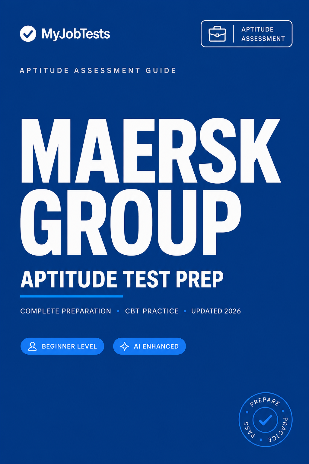 Maersk (PLI) Online Aptitude Test Questions Prep Pack Maersk Group assessment preparation cover