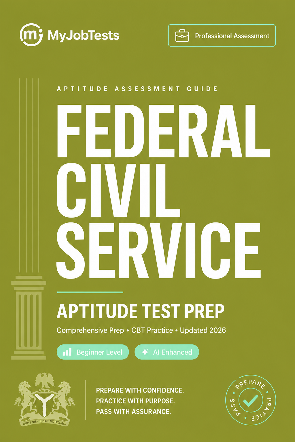 Nigeria Security and Civil Defence Aptitude Test Prep Questions & Answers Federal Civil Service assessment preparation cover