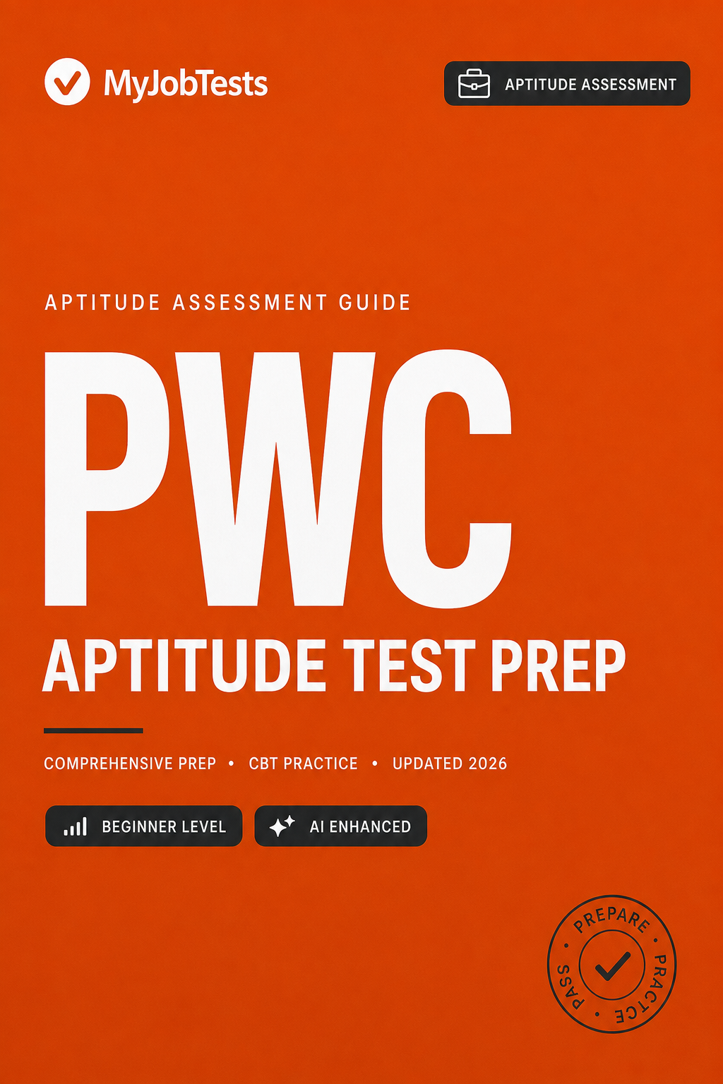 PWC Graduate Aptitude Test Prep Pack PwC assessment preparation cover