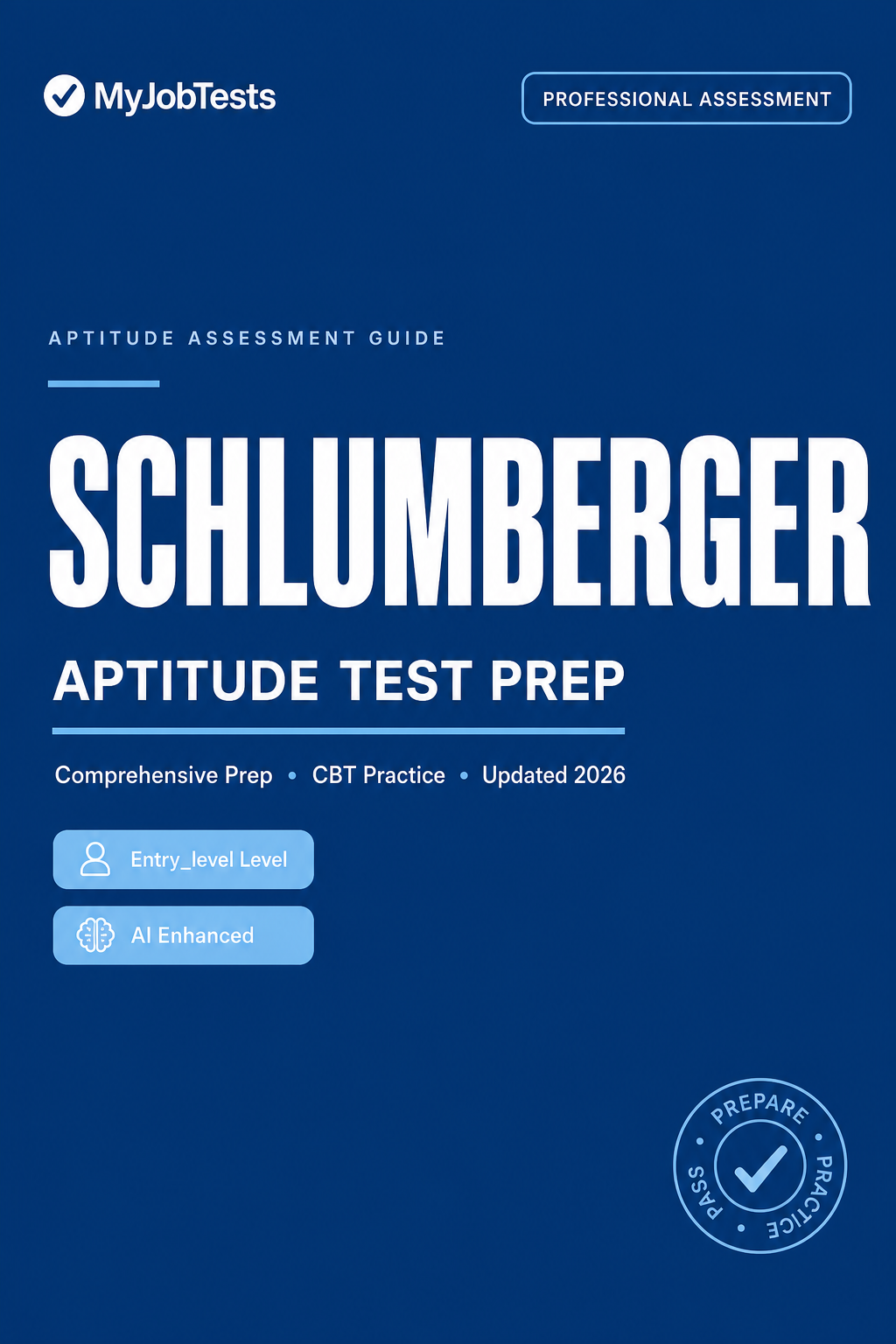 Schlumberger Internship Aptitude Test Prep Pack Schlumberger assessment preparation cover