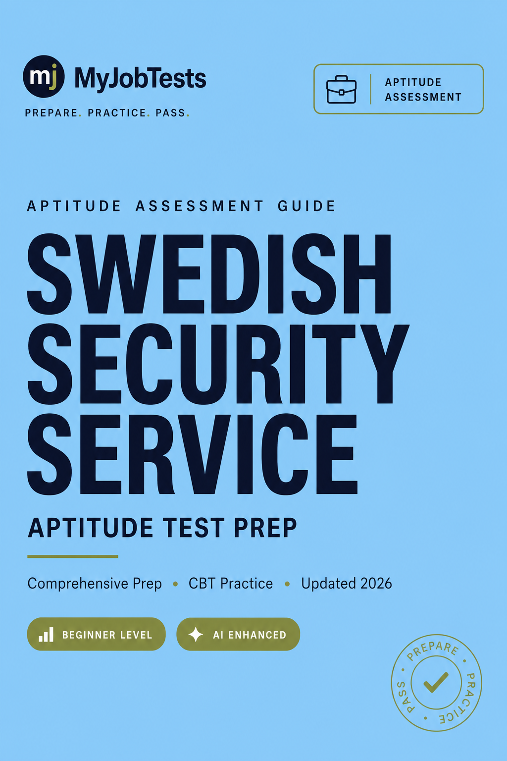 Swedish Security Service Aptitude Test Prep Pack Swedish Security Service assessment preparation cover