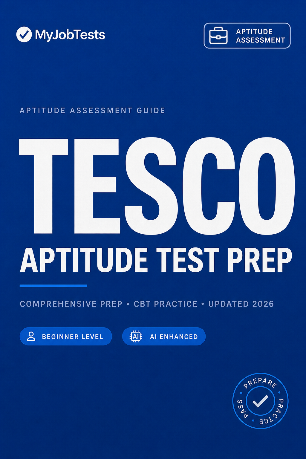 Tesco Graduate Aptitude Test Prep Pack Tesco assessment preparation cover
