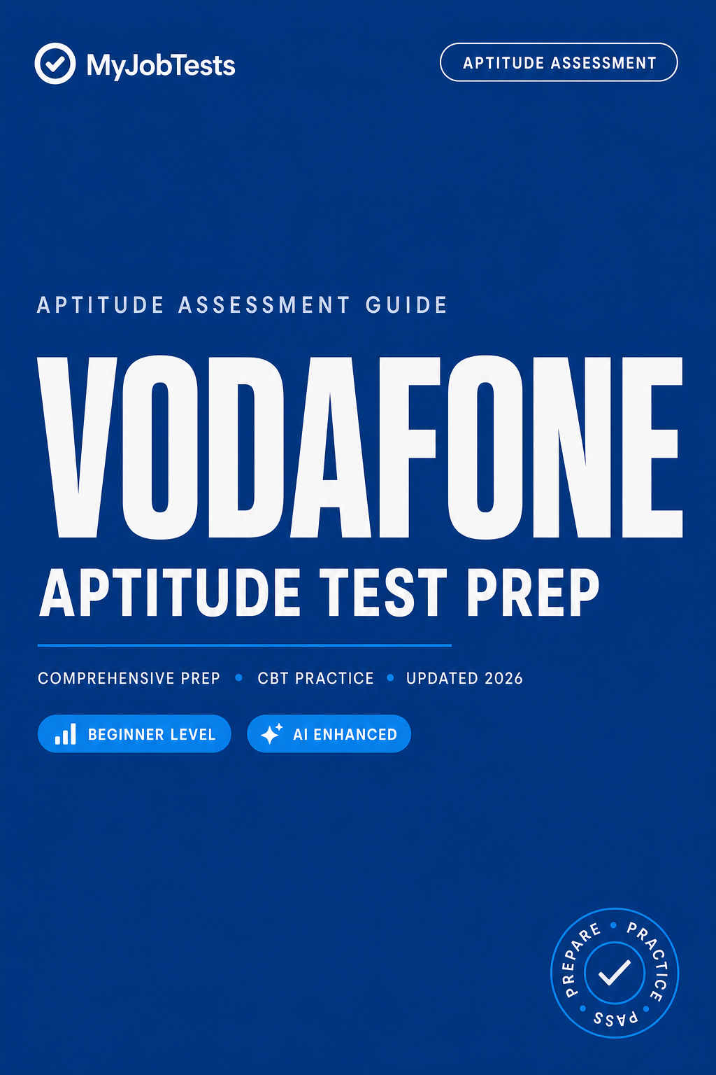Vodafone Graduate Aptitude Test Prep Pack Vodafone assessment preparation cover